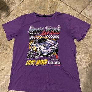 Purple graphic t-shirt